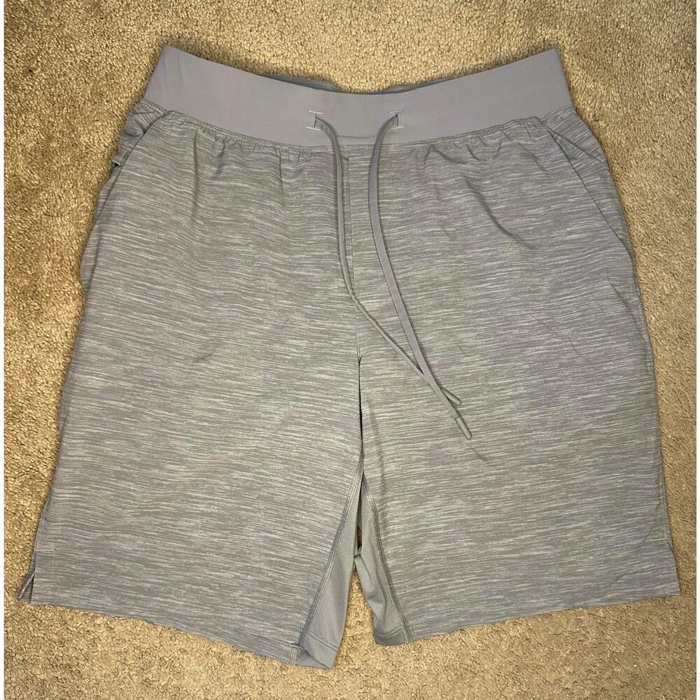 Lululemon T.H.E. Linerless Short 9" Heather Allover Sea Salt Light Cast Men's M - Picture 3 of 8